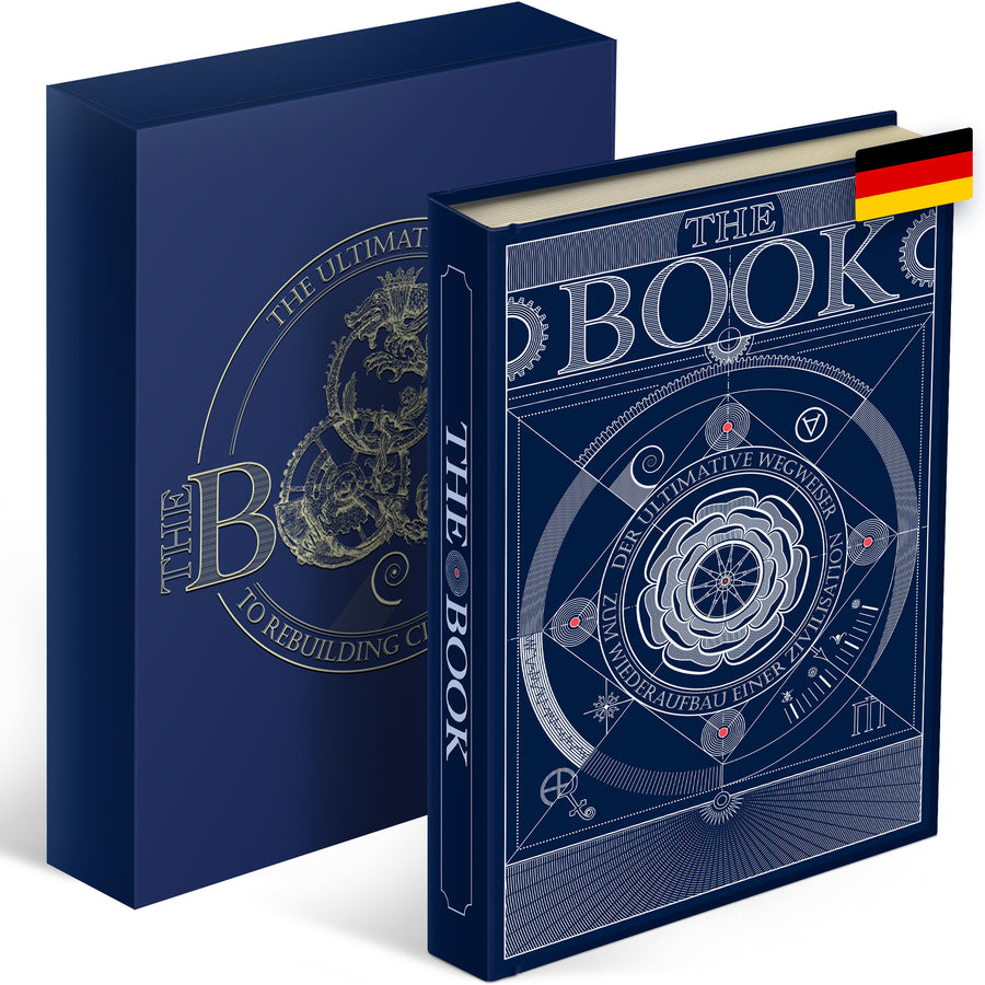 The Book in einer Geschenkbox. Der ultimative Wegweiser zum Wiederaufbau einer Zivilisation. Deutsche Version.